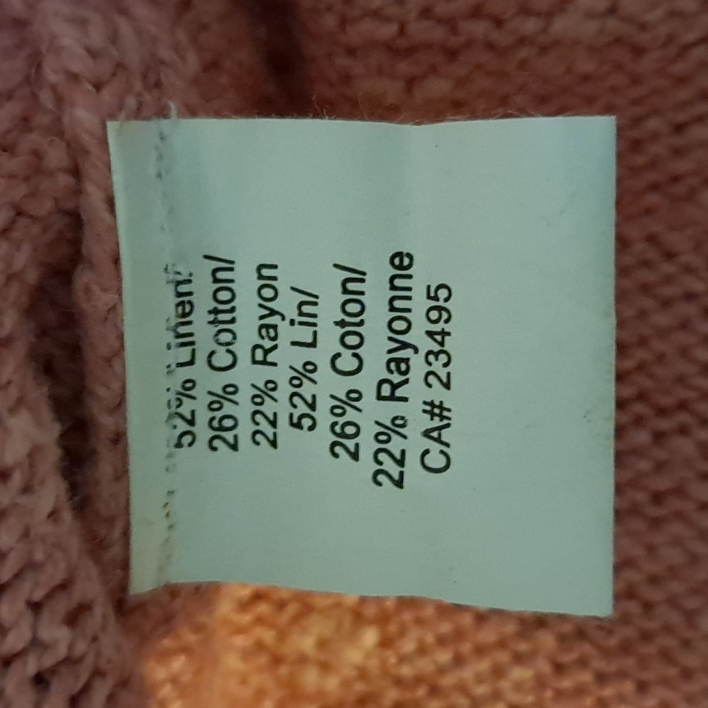 Icelandic Design Nordic Cardigan | Linen Blend | Women's Small | Color Pink - Picture 10 of 12
